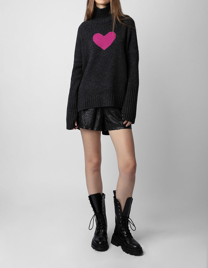 Cashmere Heart Sweater, Soho | Women - BYMANYC ® New York - BYMANYC ® New York  
