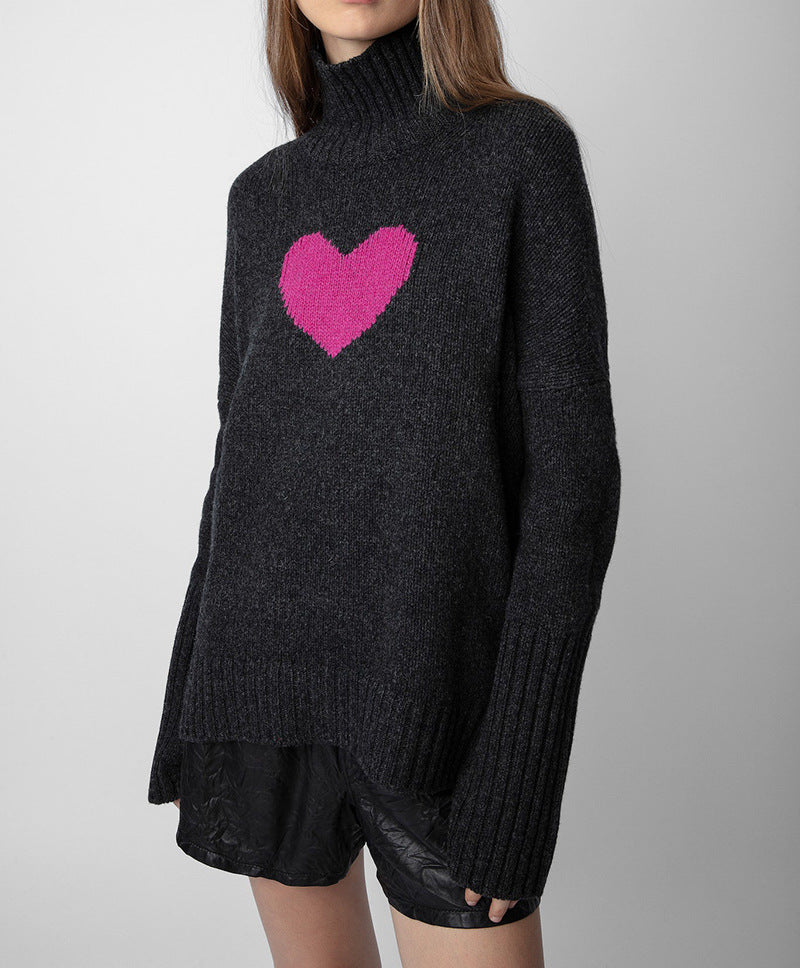 Cashmere Heart Sweater, Soho | Women - BYMANYC ® New York - BYMANYC ® New York  
