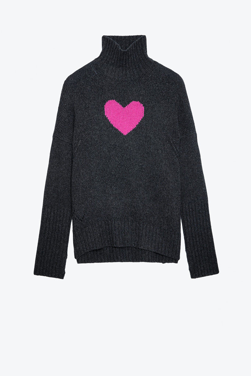Cashmere Heart Sweater, Soho | Women - BYMANYC ® New York - BYMANYC ® New York  