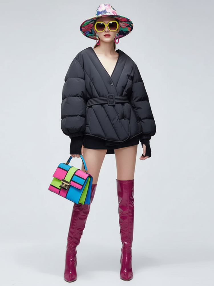  Classic Crossed Puffer Jacket SUTTON PLACE BYMANYC ® New York  NYC Wholesale Boutique Inventory - No MOQ & Ready to Ship