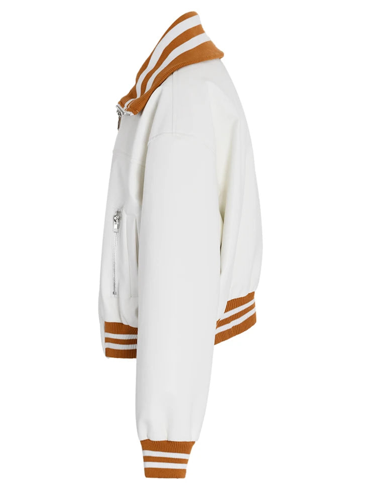 Color-block PU Leather Jacket, Soho | Women - BYMANYC ® New York - BYMANYC ® New York  