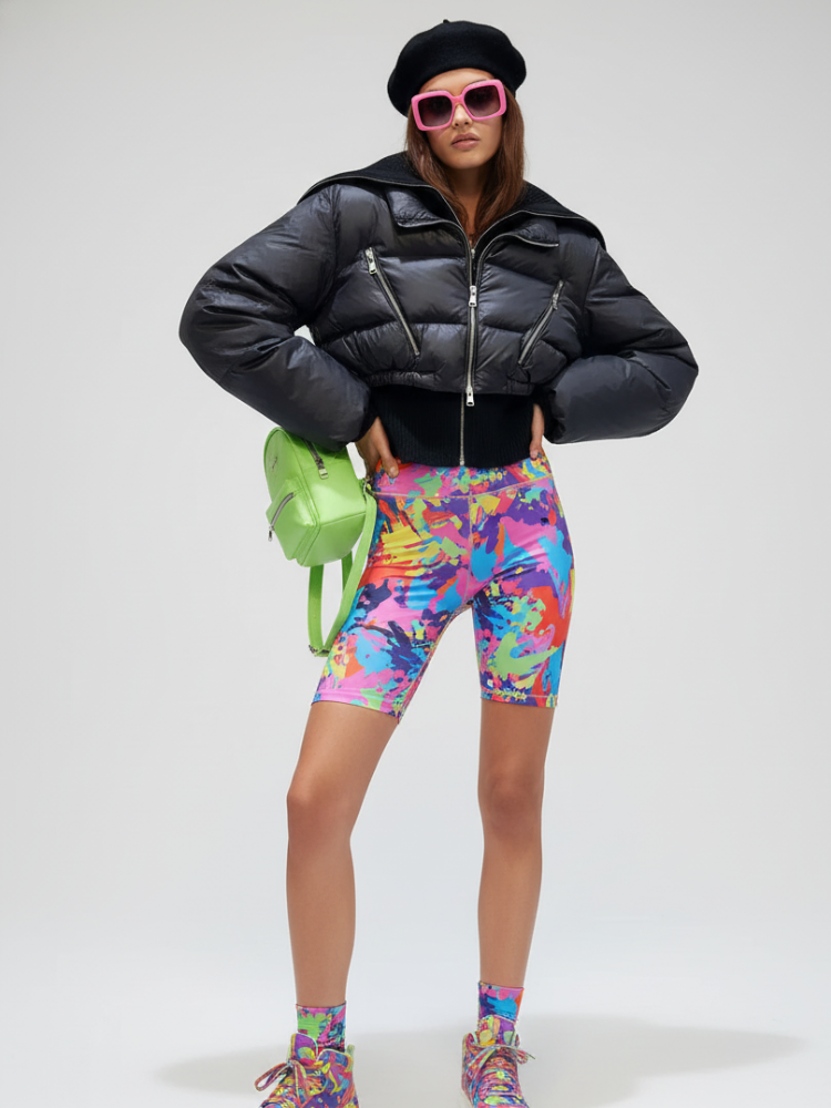  Cropped Biker Puffer Jacket LOWER EAST SIDE BYMANYC ® New York  NYC Wholesale Boutique Inventory - No MOQ & Ready to Ship