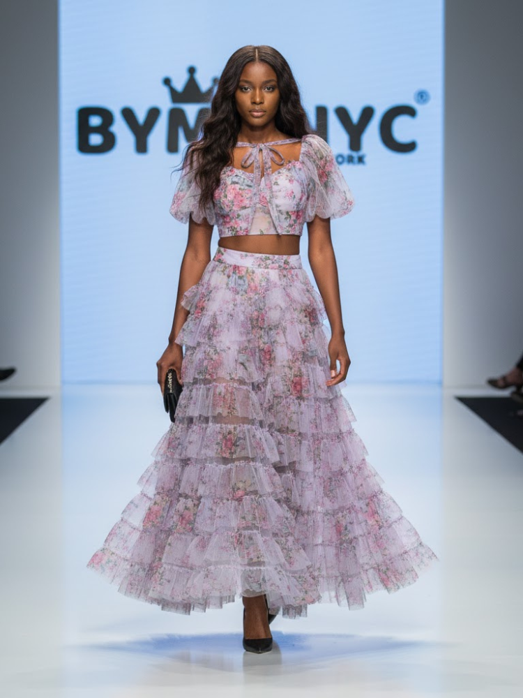 DUMBO Floral Skirt and Top Set: Prêt-à-Porter Line BYMANYC ® New York - BYMANYC ® New York  