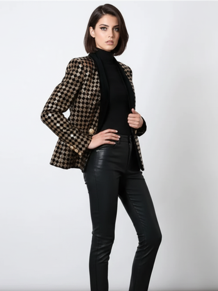  Diamond Inlay Blazer, Wall Street | Women - BYMANYC ® New York  NYC Wholesale Boutique Inventory - No MOQ & Ready to Ship