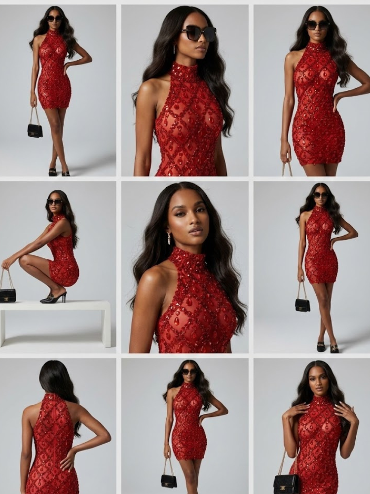 Red Mini Party Dress Times Square: Prêt-à-Porter Line BYMANYC ® New York