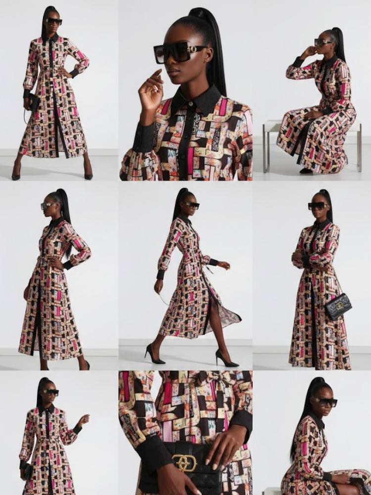 Maxi Dress New Collection BYMANYC ® New York • Abstract Neon Garden