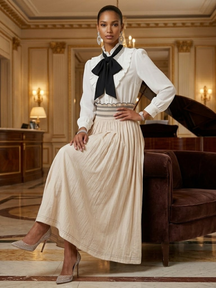  ELEGANT LONG SKIRT - New Collection PARIS LE MARAIS - BASTILLE - BYMANYC ® New York  NYC Wholesale Boutique Inventory - No MOQ & Ready to Ship