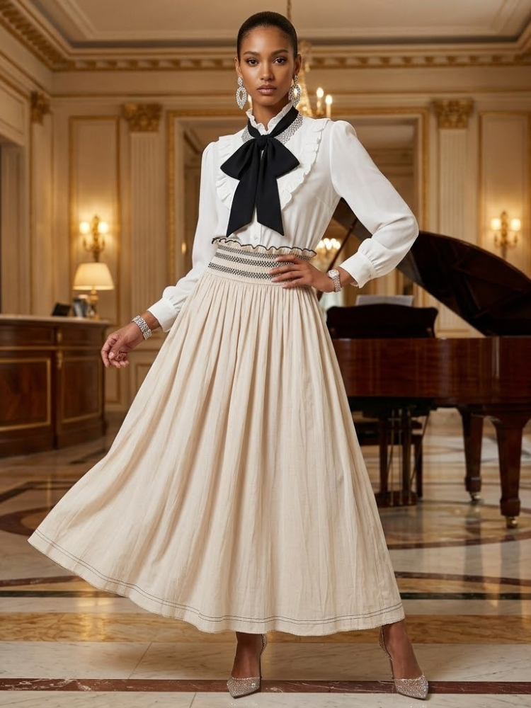  ELEGANT LONG SKIRT - New Collection PARIS LE MARAIS - BASTILLE - BYMANYC ® New York  NYC Wholesale Boutique Inventory - No MOQ & Ready to Ship