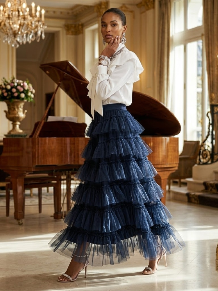  ELEGANT MAXI SKIRT - New Collection PARIS LE MARAIS - SORBONNE - BYMANYC ® New York  NYC Wholesale Boutique Inventory - No MOQ & Ready to Ship