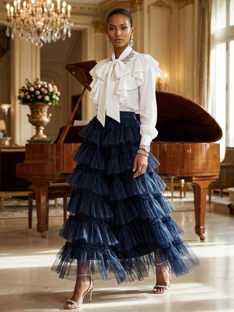  ELEGANT MAXI SKIRT - New Collection PARIS LE MARAIS - SORBONNE - BYMANYC ® New York  NYC Wholesale Boutique Inventory - No MOQ & Ready to Ship