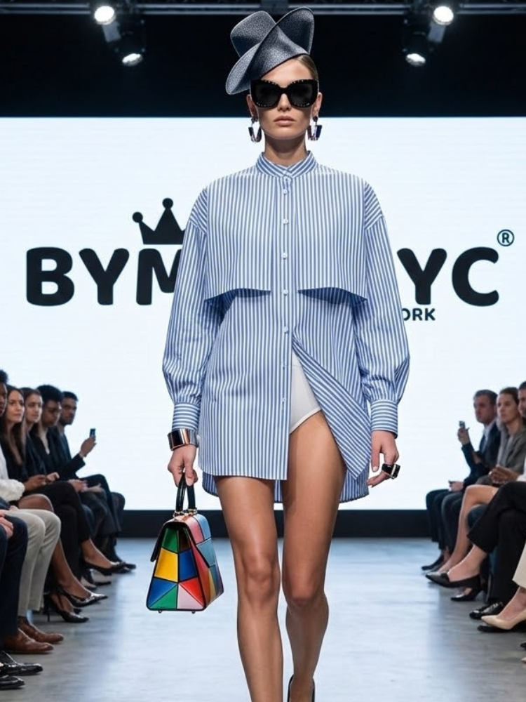 Architectural Striped Blouse • SULLIVAN New Collection BYMANYC ® New York