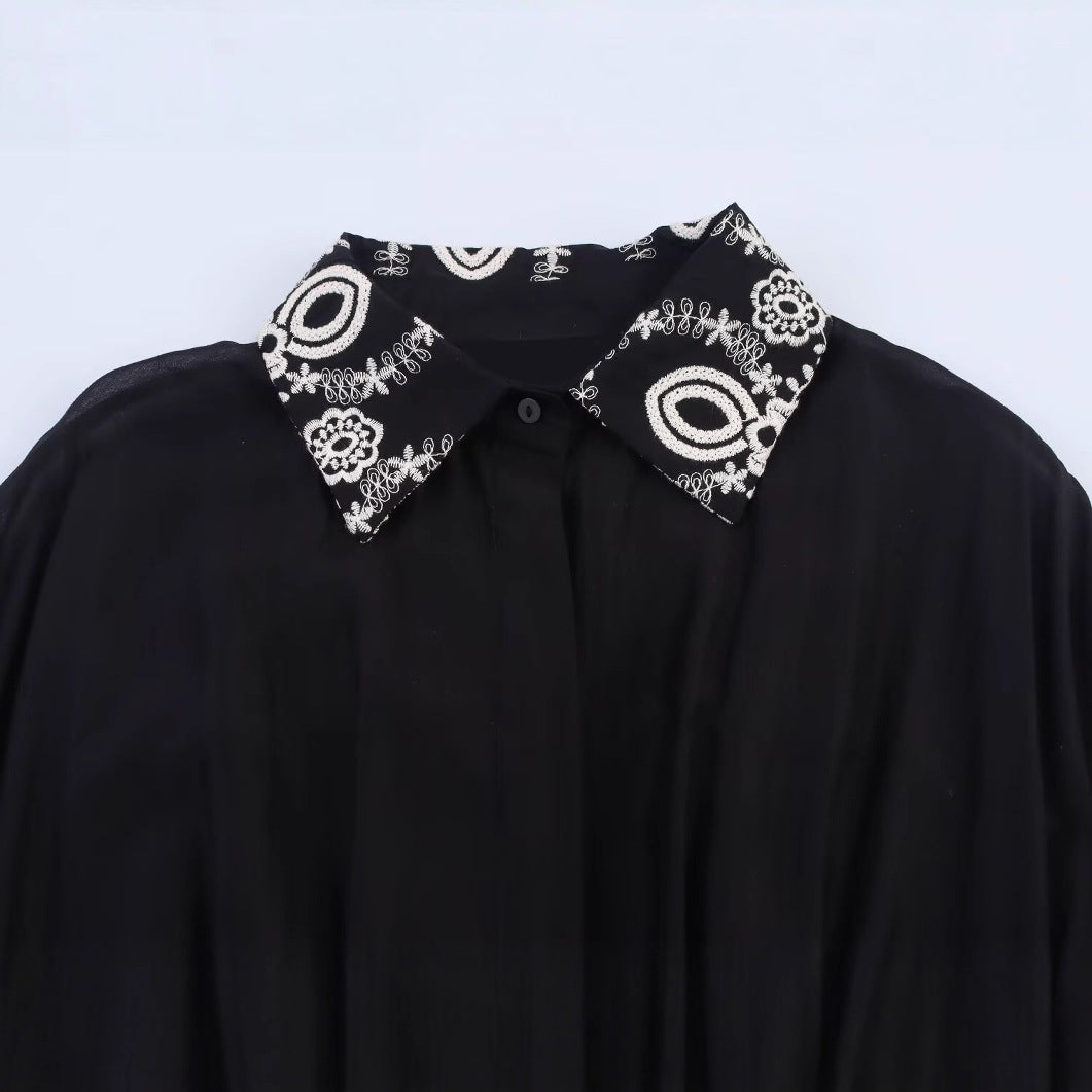 Elegant Embroidered Dress, Central Park | Women - BYMANYC ® New York - BYMANYC ® New York  