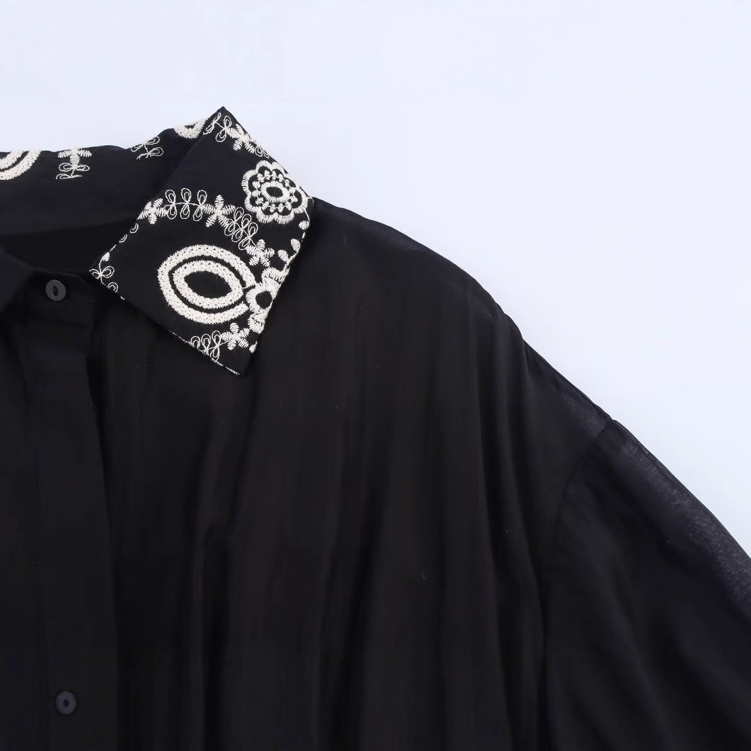 Elegant Embroidered Dress, Central Park | Women - BYMANYC ® New York - BYMANYC ® New York  
