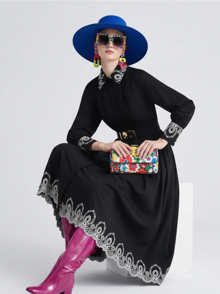  Elegant Embroidered Dress, Central Park | Women - BYMANYC ® New York  NYC Wholesale Boutique Inventory - No MOQ & Ready to Ship