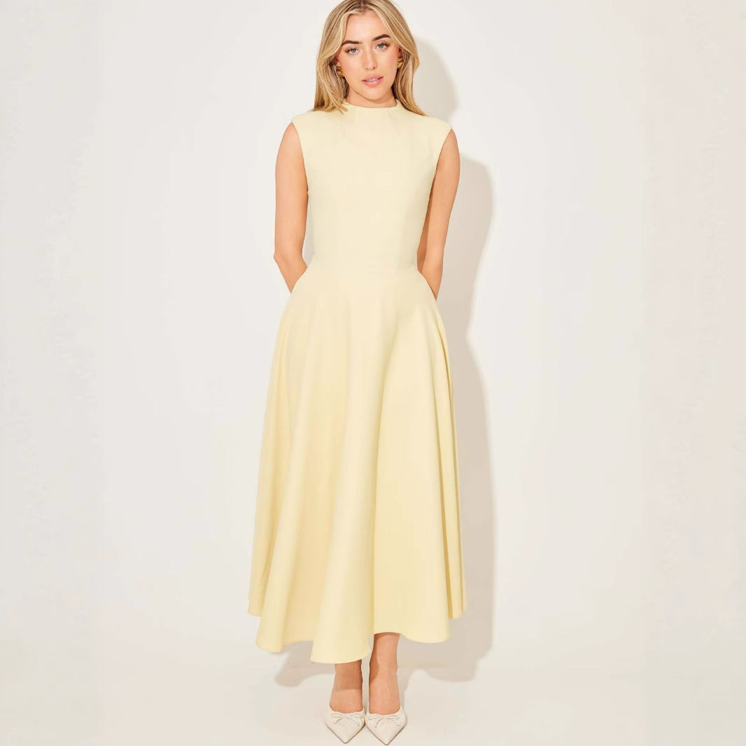 Elegant Sleeveless High-Waist A-Line Dress For Women, Upper West Side, BYMANYC New York. - BYMANYC ® New York  