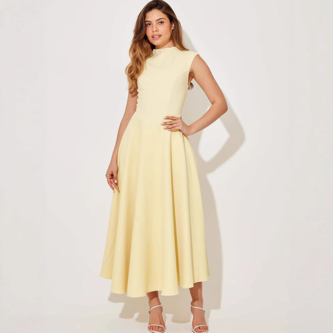 Elegant Sleeveless High-Waist A-Line Dress For Women, Upper West Side, BYMANYC New York. - BYMANYC ® New York  