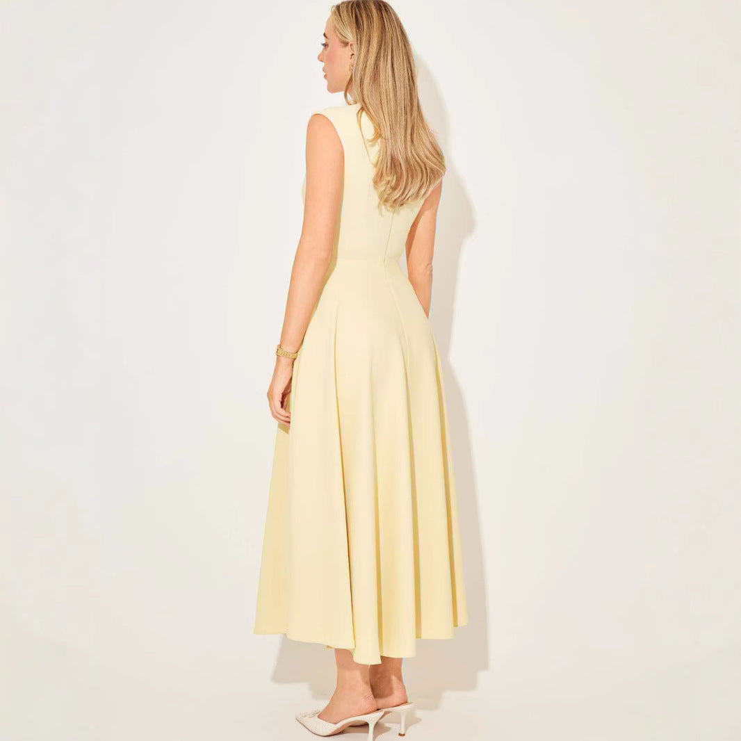 Elegant Sleeveless High-Waist A-Line Dress For Women, Upper West Side, BYMANYC New York. - BYMANYC ® New York  
