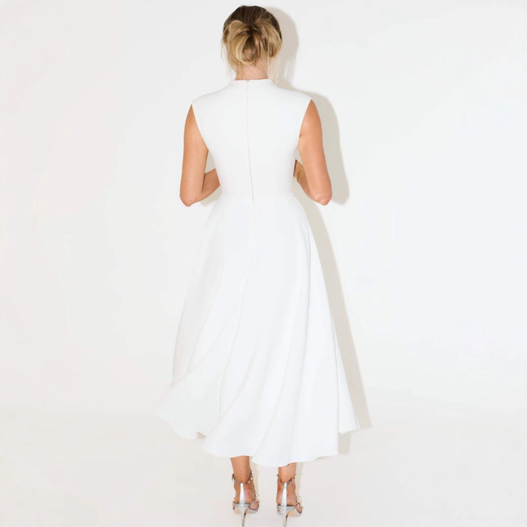 Elegant Sleeveless High-Waist A-Line Dress For Women, Upper West Side, BYMANYC New York. - BYMANYC ® New York  