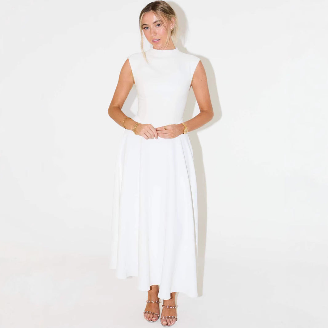 Elegant Sleeveless High-Waist A-Line Dress For Women, Upper West Side, BYMANYC New York. - BYMANYC ® New York  
