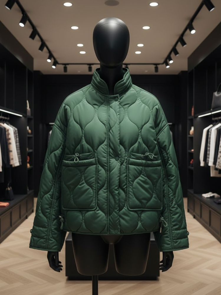  Emerald Quilted Jacket • SOHO New Collection BYMANYC ® New York  NYC Wholesale Boutique Inventory - No MOQ & Ready to Ship