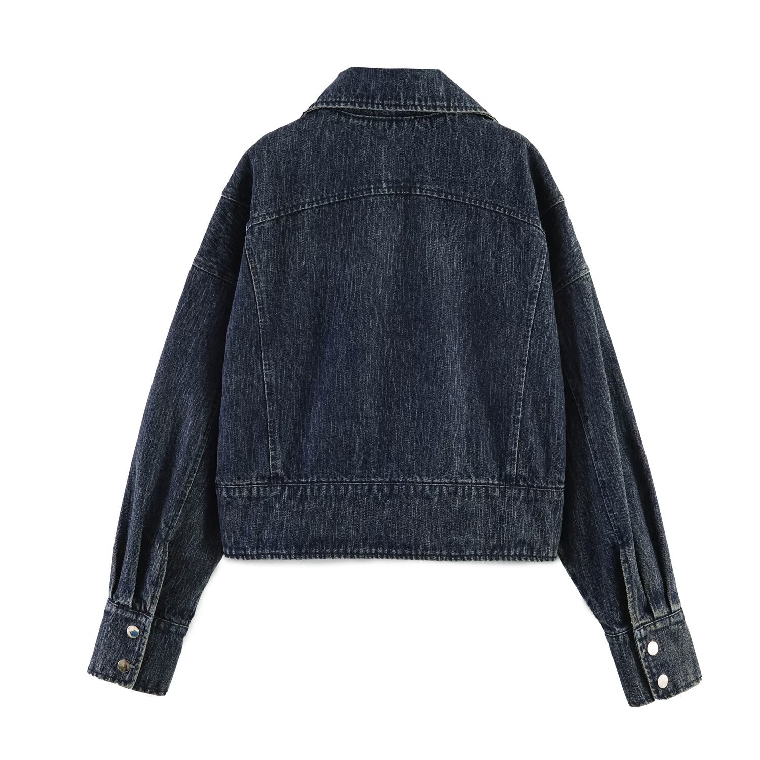 Women's Asymmetric Dark Wash Denim Jacket BYMANYC ® New York CONTEMPORARY VIBRANT MODERN FASHION - New Collection