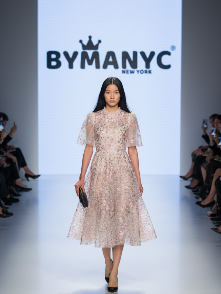 Floral Midi Party Dress THE HIGH LINE: Prêt-à-Porter Line BYMANYC ® New York - BYMANYC ® New York  