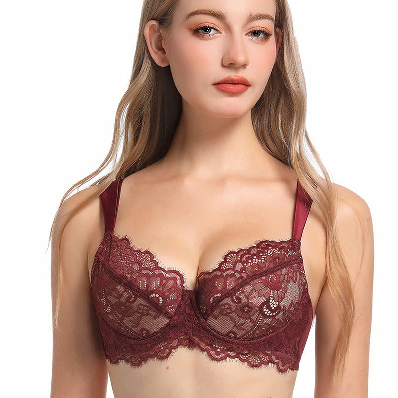 French Style Eyelash Lace Bra for Large Chest and Plus Sizes, Upper East Side, BYMANYC New York. - BYMANYC ® New York  