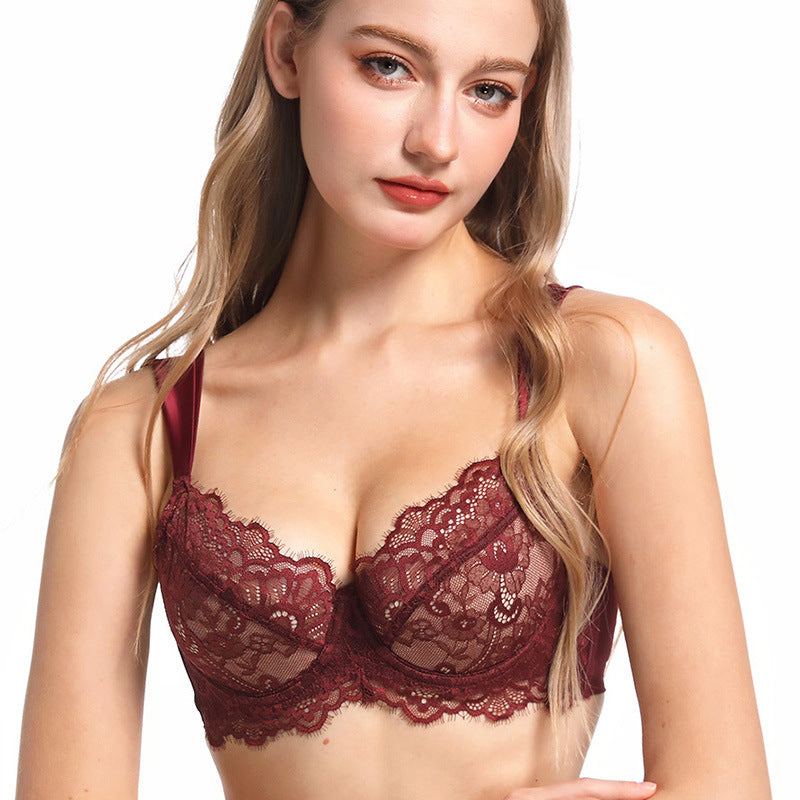 French Style Eyelash Lace Bra for Large Chest and Plus Sizes, Upper East Side, BYMANYC New York. - BYMANYC ® New York  