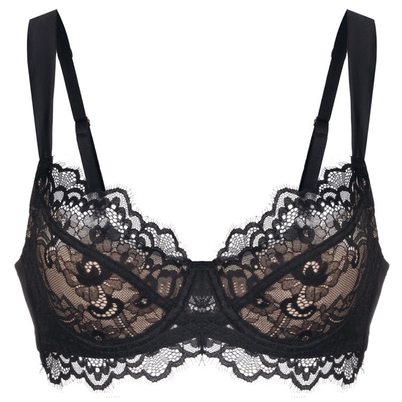 French Style Eyelash Lace Bra for Large Chest and Plus Sizes, Upper East Side, BYMANYC New York. - BYMANYC ® New York  