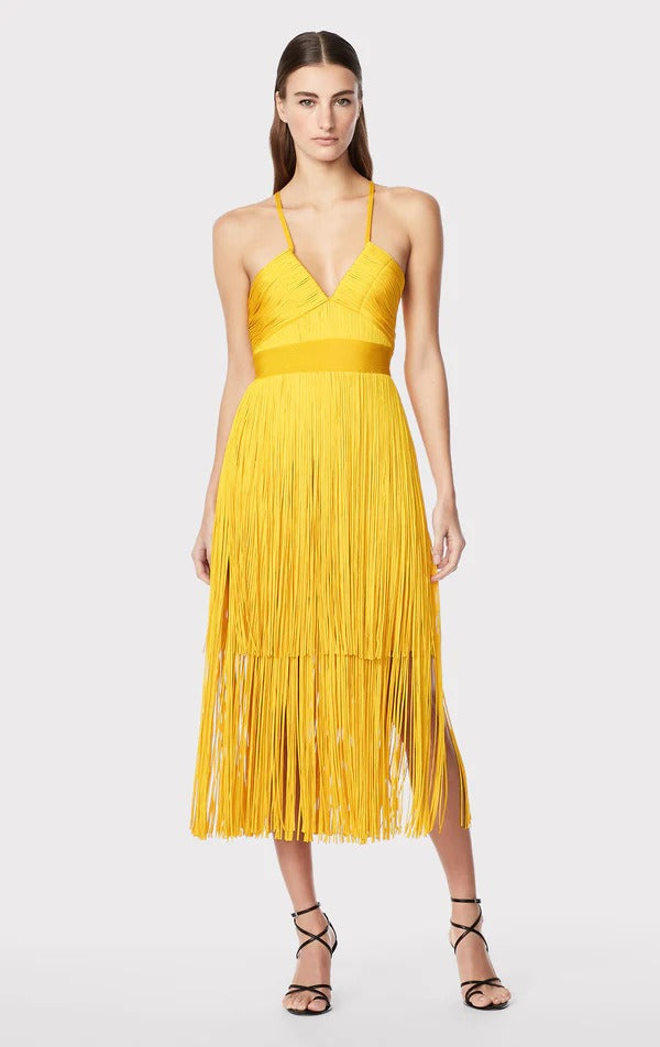 Fringe Bandage Dress With Suspender Straps For Women, Tribeca, BYMANYC New York. - BYMANYC ® New York  