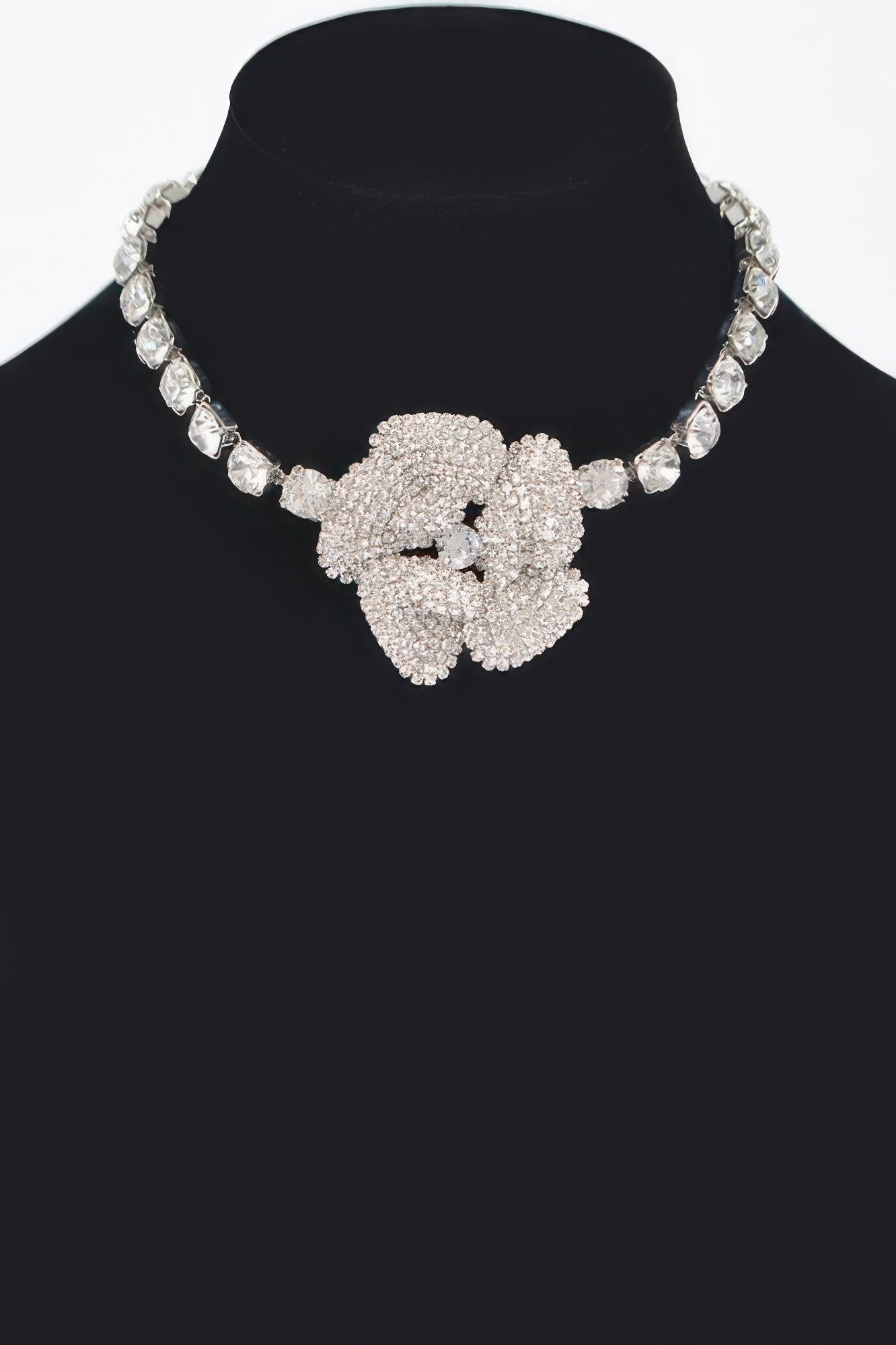 GRAMERCY PARK Rhinestone Faux Pearl Flower Choker: BYMANYC ® New York  NYC Wholesale Boutique Inventory - No MOQ & Ready to Ship
