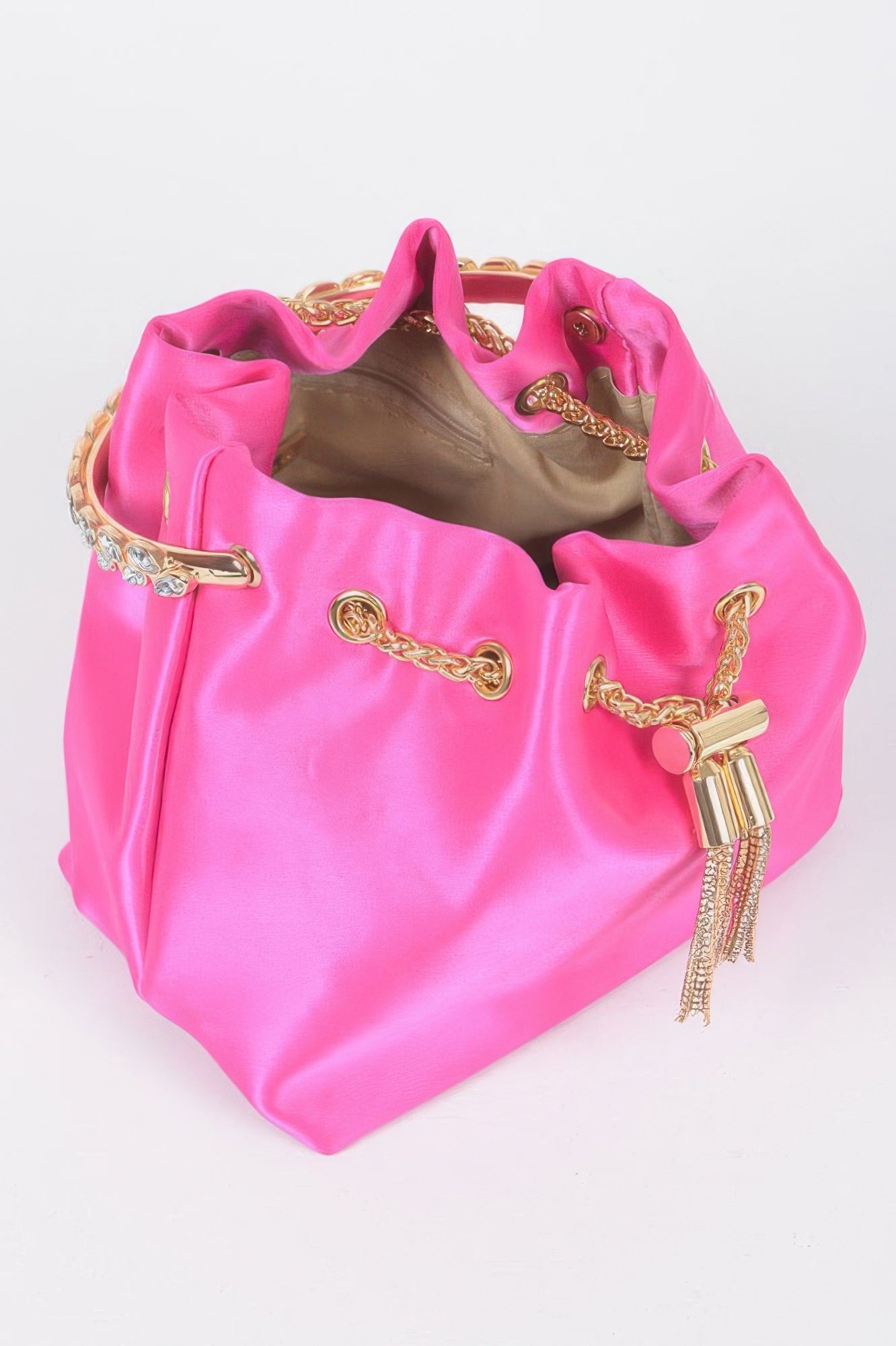  GRAMERCY Rhinestone Satin Bucket - New Collection Los Angeles - BYMANYC ® New York  NYC Wholesale Boutique Inventory - No MOQ & Ready to Ship