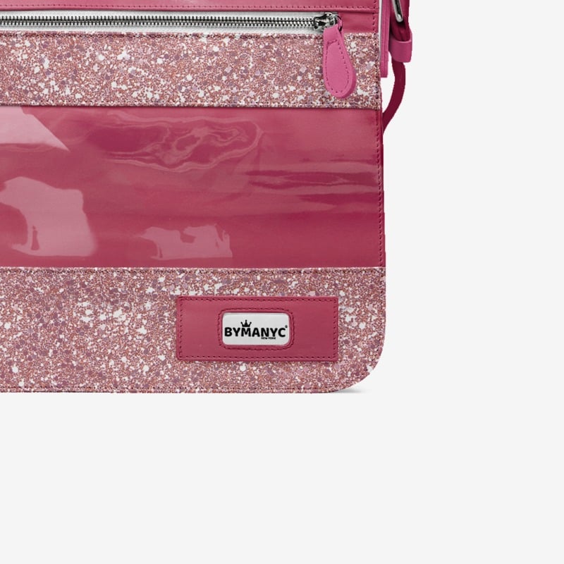 Glitter Pink Messenger Bag 16” | BYMANYC ® New York Glam Street Edition - BYMANYC ® New York