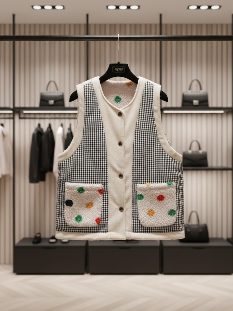  Graphic Reversible Eco-Vest • MADISON New Collection BYMANYC ® New York  NYC Wholesale Boutique Inventory - No MOQ & Ready to Ship