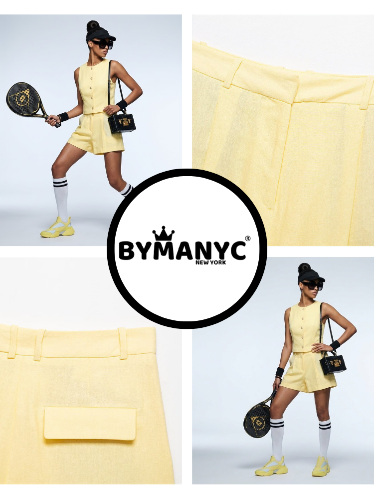  HAMPTONS Women's Vest & Shorts Set Prêt-à-Porter BYMANYC ® NY  NYC Wholesale Boutique Inventory - No MOQ & Ready to Ship