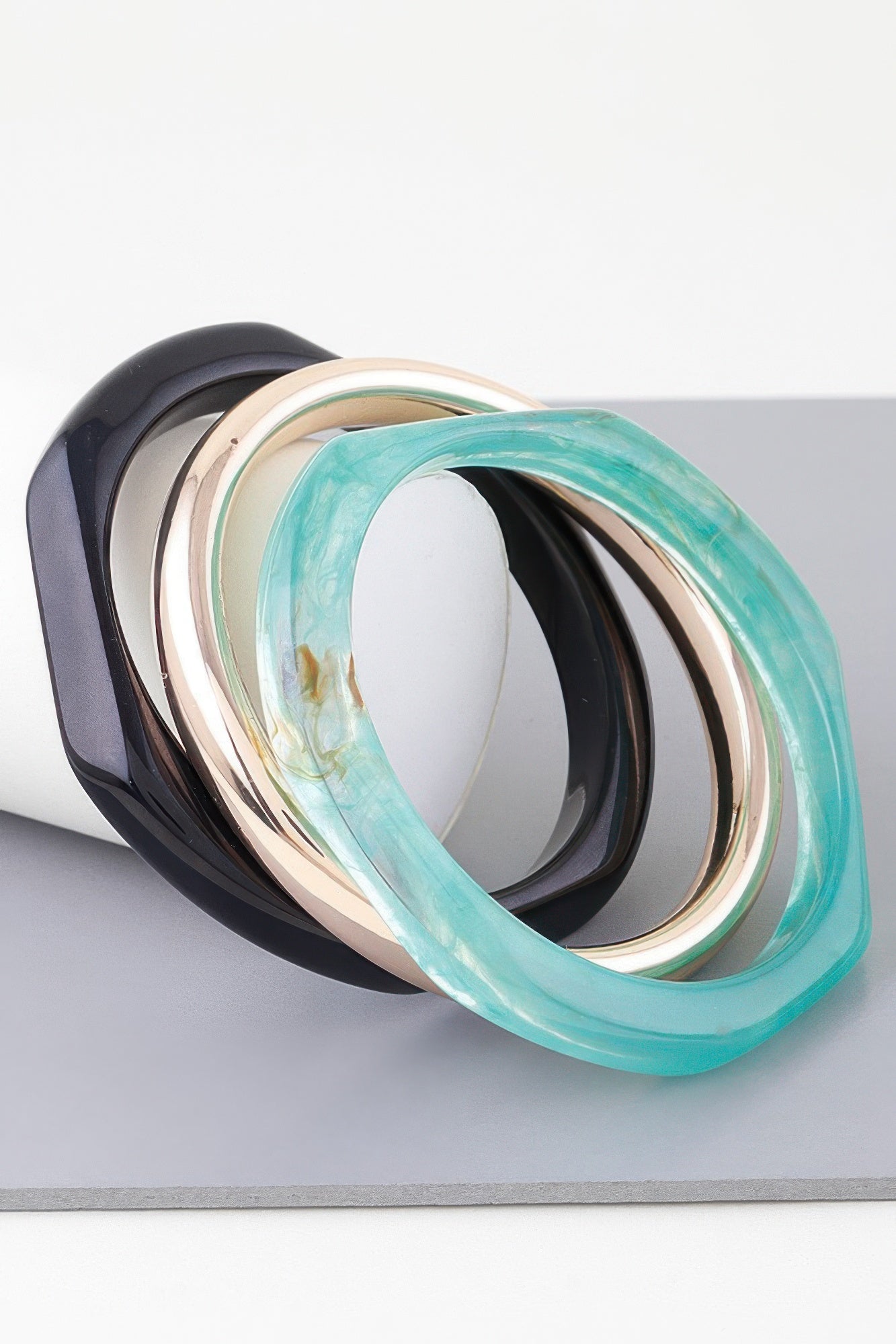  HIGHLINE Triple Geometric Marble Bracelet | Bold BYMANYC ® New York Style  NYC Wholesale Boutique Inventory - No MOQ & Ready to Ship