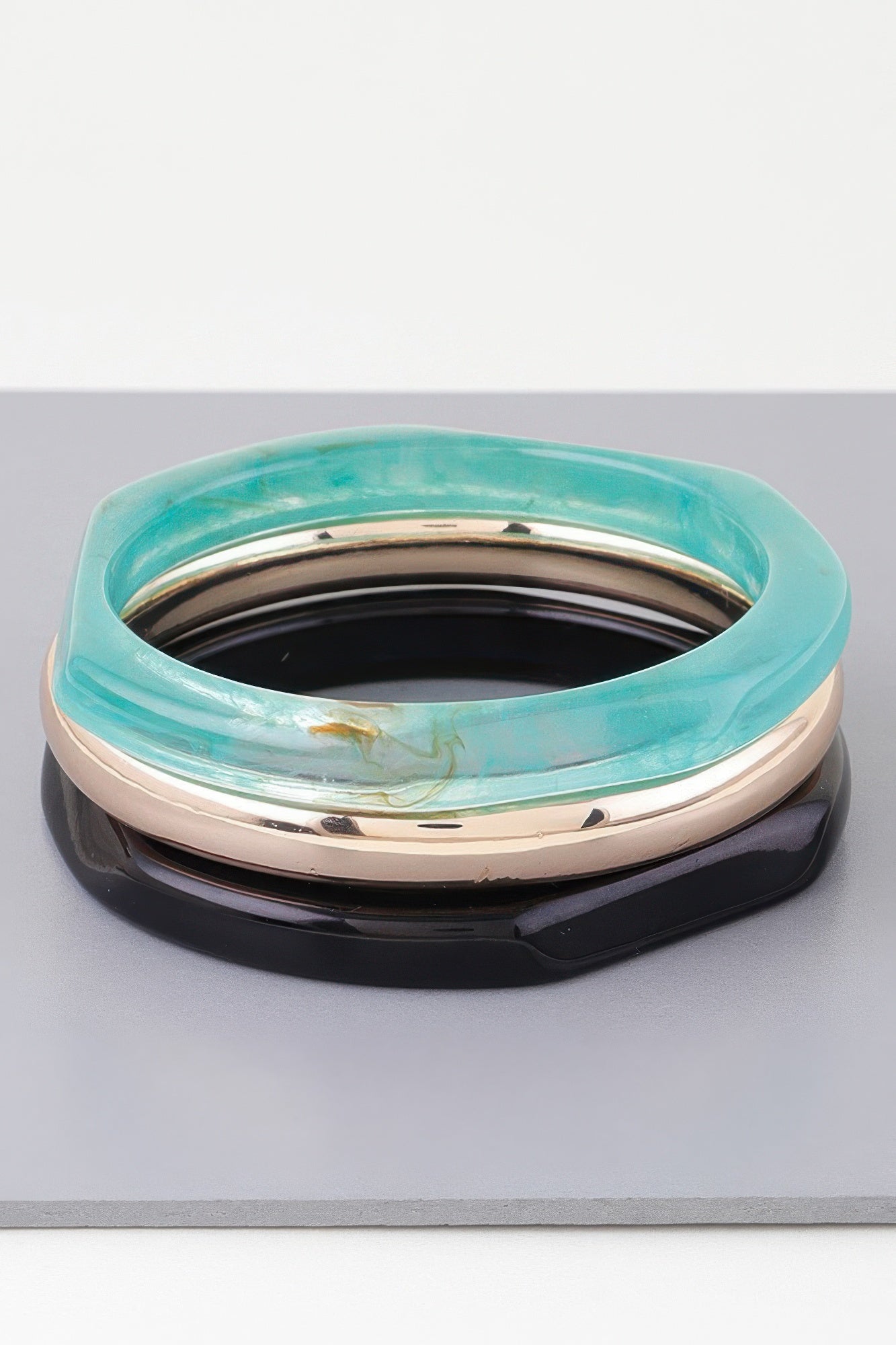  HIGHLINE Triple Geometric Marble Bracelet | Bold BYMANYC ® New York Style  NYC Wholesale Boutique Inventory - No MOQ & Ready to Ship