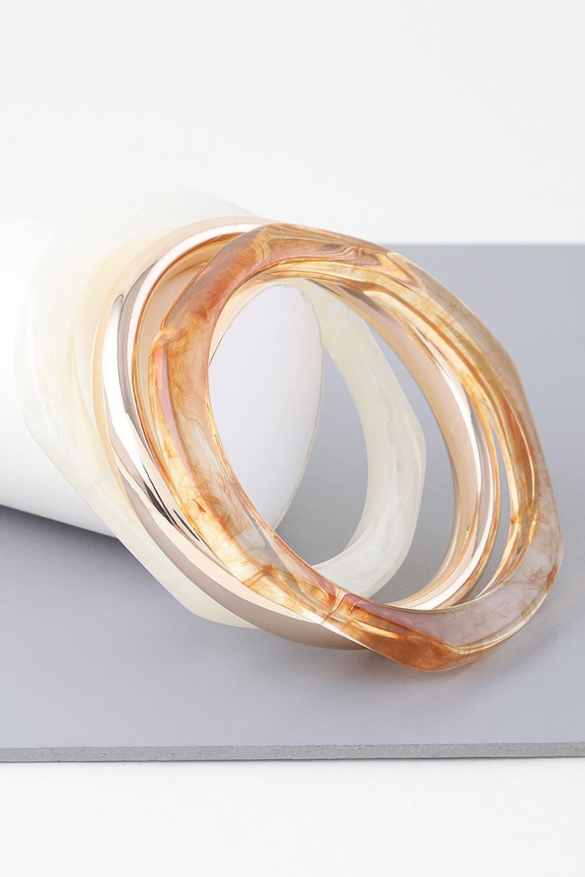  HIGHLINE Triple Geometric Marble Bracelet | Bold BYMANYC ® New York Style  NYC Wholesale Boutique Inventory - No MOQ & Ready to Ship