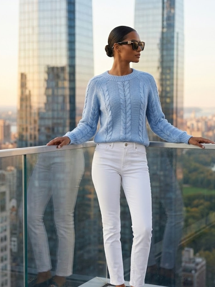 HUDSON Women's Cable-Knit Sweater Prêt-à-Porter BYMANYC ® New York - BYMANYC ® New York  