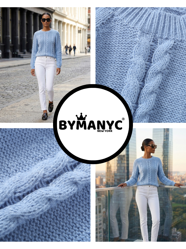  HUDSON Women's Cable-Knit Sweater Prêt-à-Porter BYMANYC ® New York  NYC Wholesale Boutique Inventory - No MOQ & Ready to Ship