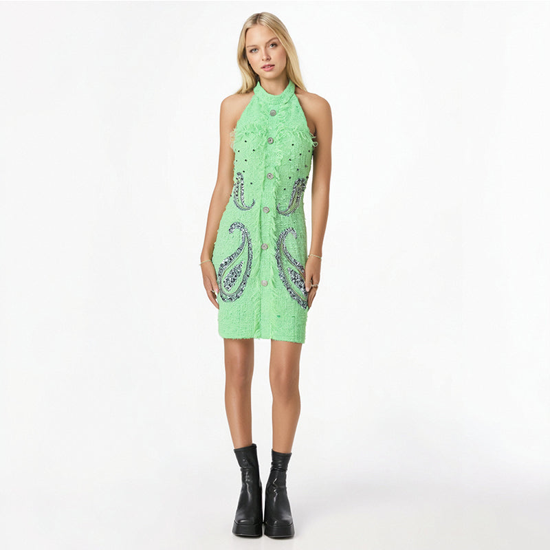 Halter Neck Party Mini Dress, 'Heavy Industry' Style, Meatpacking District, BYMANYC New York. - BYMANYC ® New York  