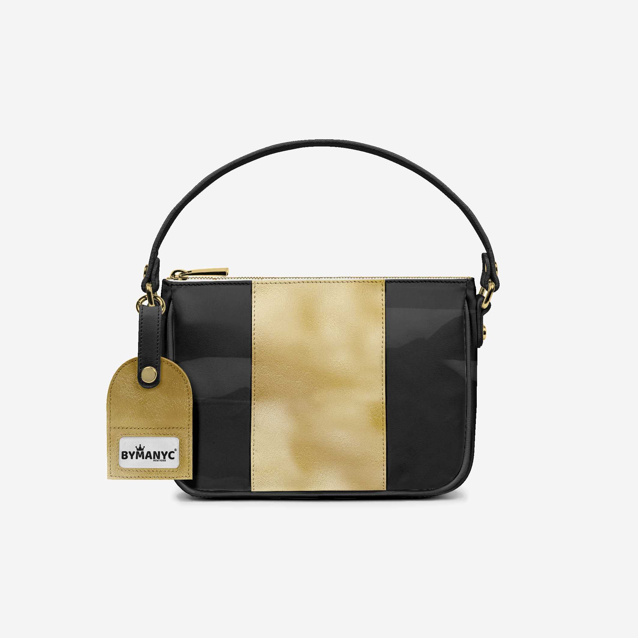 Handbag BYMANYC ® New York – Luxe Pendant Vertical Band in Platinum & Noir - BYMANYC ® New York  