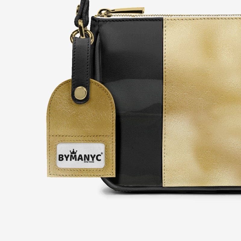  Handbag BYMANYC ® New York – Luxe Pendant Vertical Band in Platinum & Noir  NYC Wholesale Boutique Inventory - No MOQ & Ready to Ship
