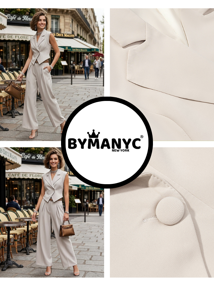  Jacket & Pants Set Women's JARDIN DES PLANTES New Collection PARIS LE MARAIS BYMANYC ® New York  NYC Wholesale Boutique Inventory - No MOQ & Ready to Ship
