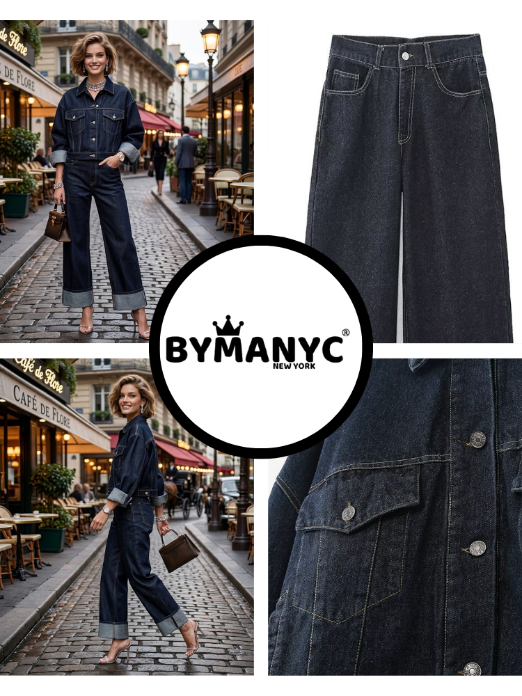  Jacket & Pants Set Women's RUE DE RIVOLI New Collection PARIS LE MARAIS BYMANYC ® New York  NYC Wholesale Boutique Inventory - No MOQ & Ready to Ship