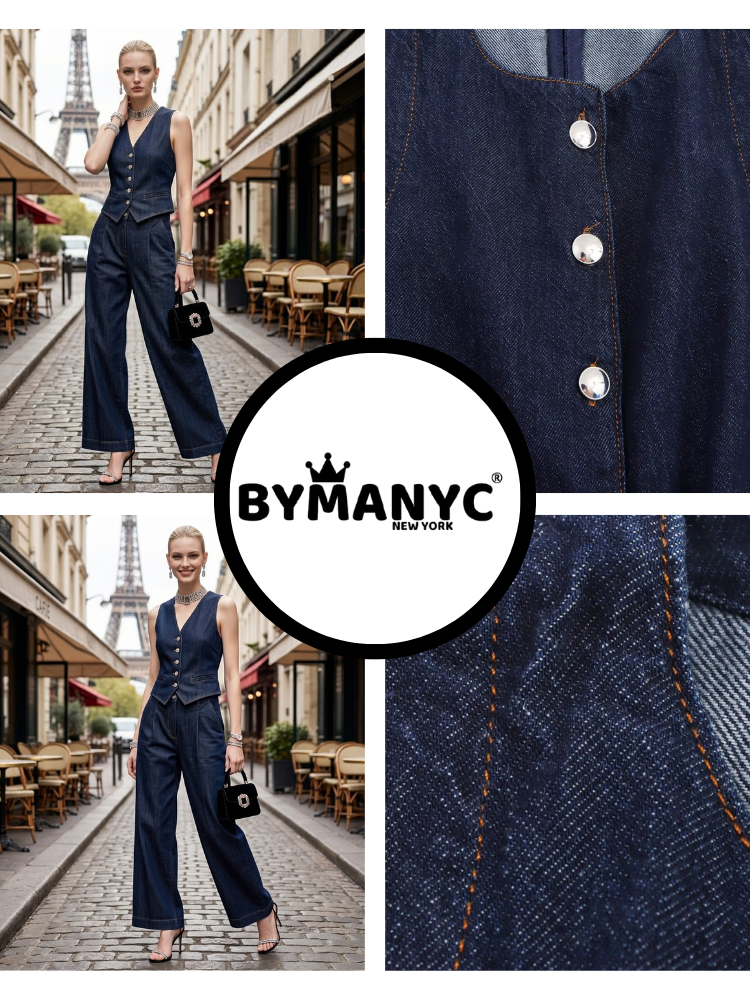  Jacket & Pants Set Women's VENDÔME LUXE New Collection PARIS LE MARAIS BYMANYC ® New York  NYC Wholesale Boutique Inventory - No MOQ & Ready to Ship