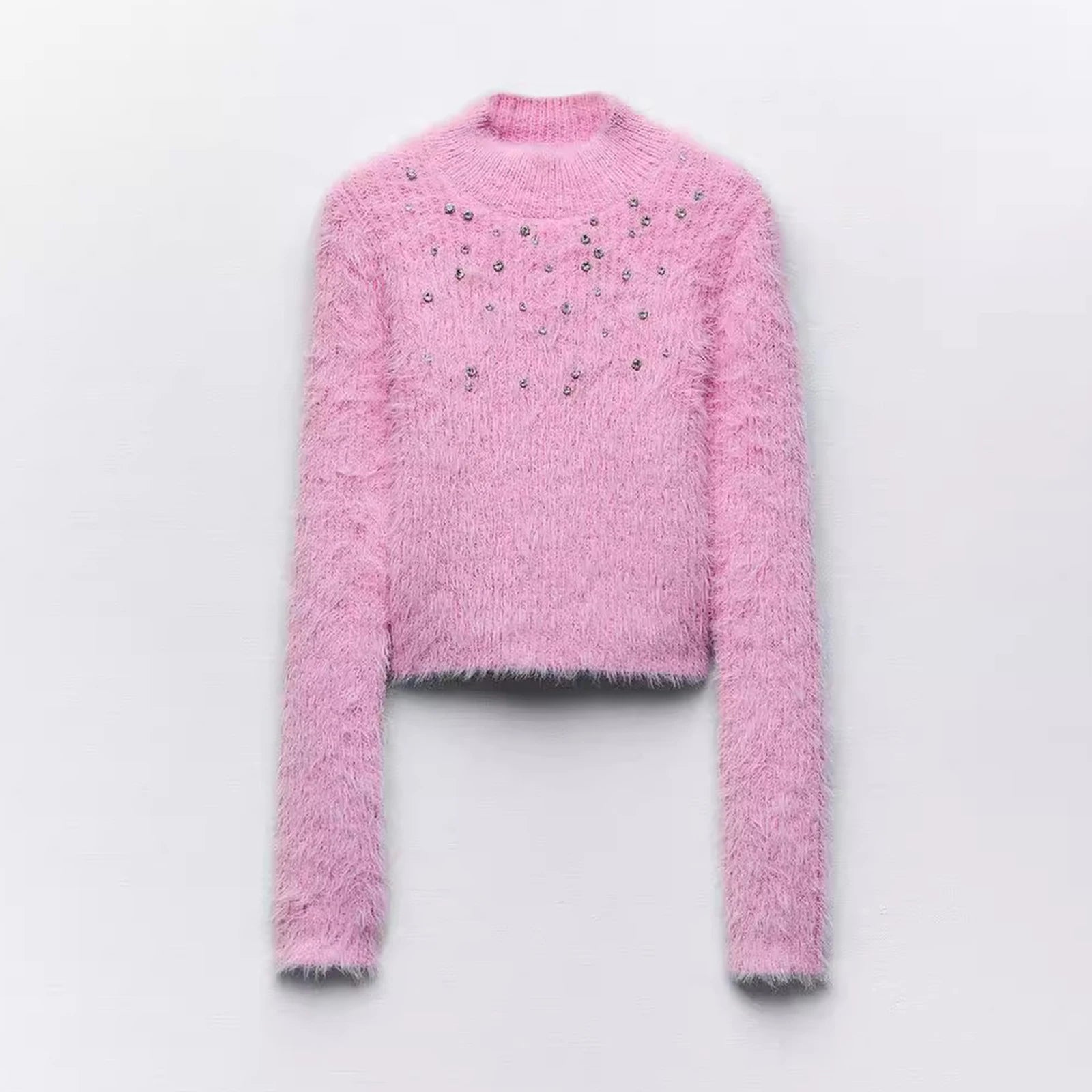 Jeweled Cropped Sweater, LES | Women - BYMANYC ® New York - BYMANYC ® New York  