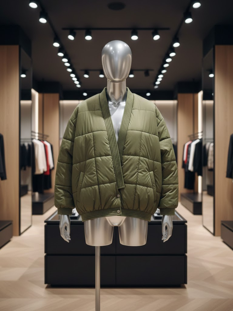  Kaki Zen Puffer Bomber • SOHO New Collection BYMANYC ® New York  NYC Wholesale Boutique Inventory - No MOQ & Ready to Ship