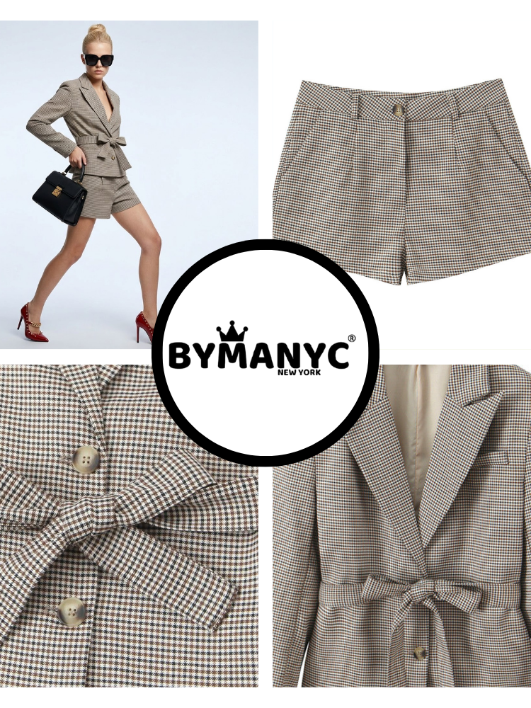  LEXINGTON Plaid Jacket & Shorts Set Prêt-à-Porter BYMANYC ® New York  NYC Wholesale Boutique Inventory - No MOQ & Ready to Ship