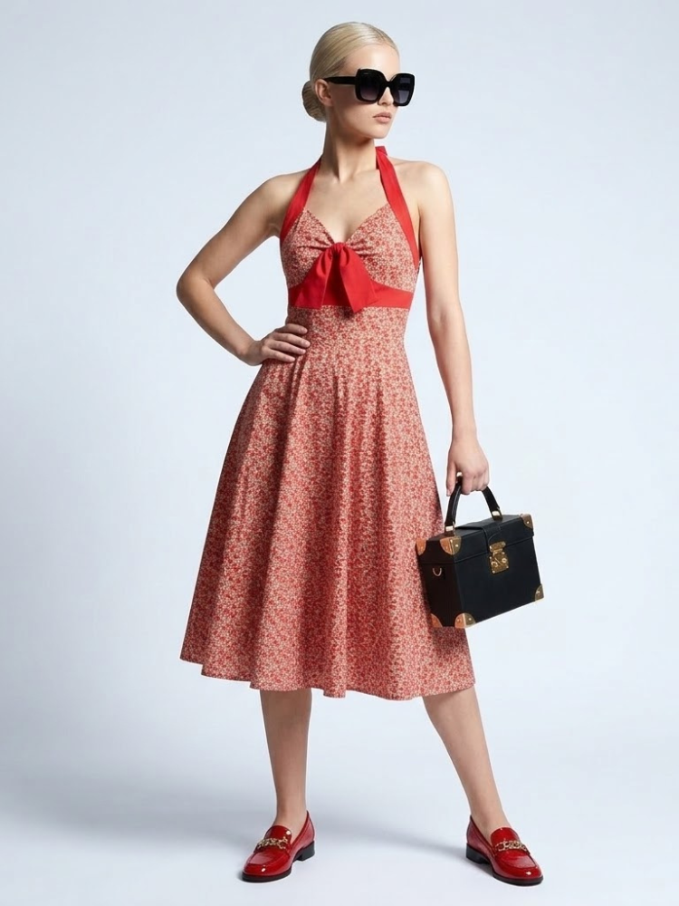  LITTLE ITALY Women's Red Dress Prêt-à-Porter BYMANYC ® New York  NYC Wholesale Boutique Inventory - No MOQ & Ready to Ship